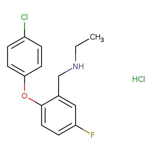 {[2-(4-chlorophenoxy)-5-fluorophenyl]methyl}(ethyl)amine hydrochloride