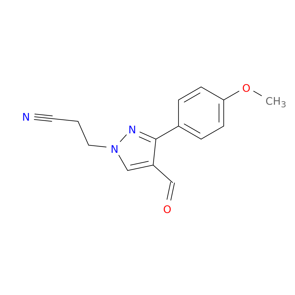 3-[4-formyl-3-(4-methoxyphenyl)-1H-pyrazol-1-yl]propanenitrile