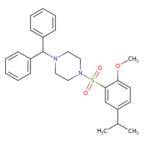1-(diphenylmethyl)-4-[2-methoxy-5-(propan-2-yl)benzenesulfonyl]piperazine