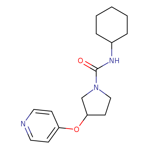 N-cyclohexyl-3-(pyridin-4-yloxy)pyrrolidine-1-carboxamide