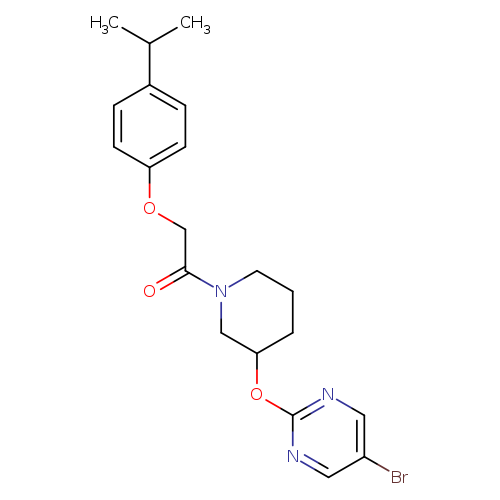 1-{3-[(5-bromopyrimidin-2-yl)oxy]piperidin-1-yl}-2-[4-(propan-2-yl)phenoxy]ethan-1-one