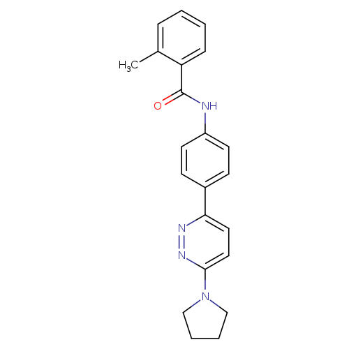 2-methyl-N-{4-[6-(pyrrolidin-1-yl)pyridazin-3-yl]phenyl}benzamide
