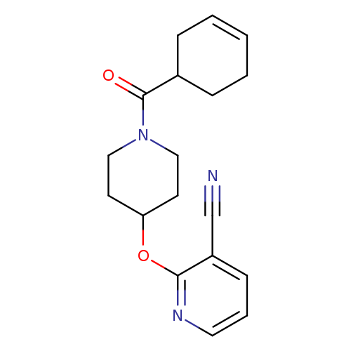 2-{[1-(cyclohex-3-ene-1-carbonyl)piperidin-4-yl]oxy}pyridine-3-carbonitrile