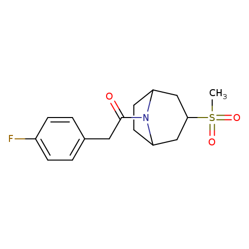 2-(4-fluorophenyl)-1-{3-methanesulfonyl-8-azabicyclo[3.2.1]octan-8-yl}ethan-1-one