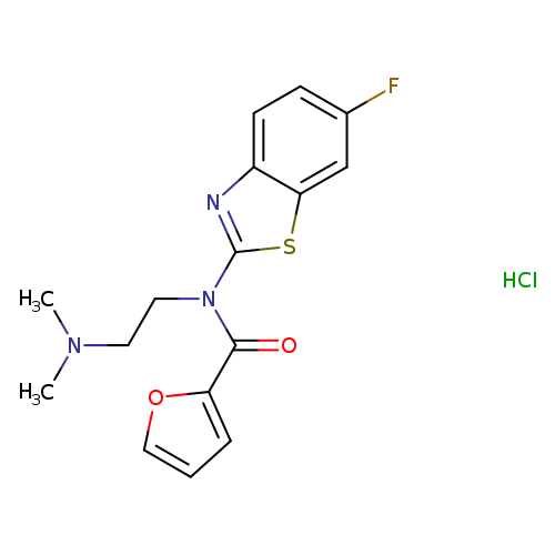 N-[2-(dimethylamino)ethyl]-N-(6-fluoro-1,3-benzothiazol-2-yl)furan-2-carboxamide hydrochloride