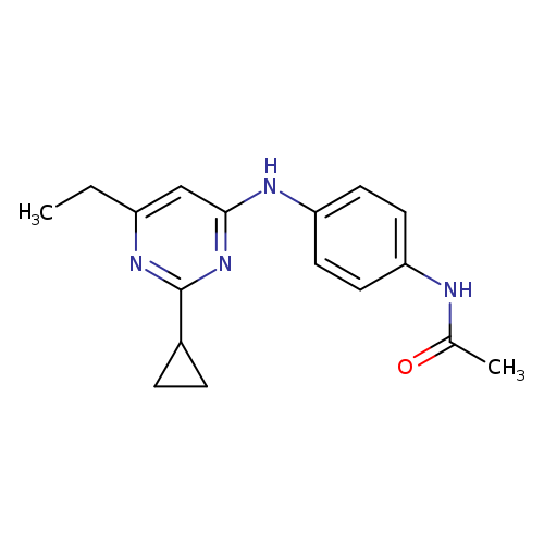 N-{4-[(2-cyclopropyl-6-ethylpyrimidin-4-yl)amino]phenyl}acetamide