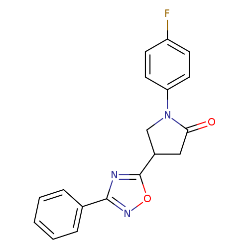 1-(4-Fluorophenyl)-4-(3-phenyl-1,2,4-oxadiazol-5-yl)pyrrolidin-2-one