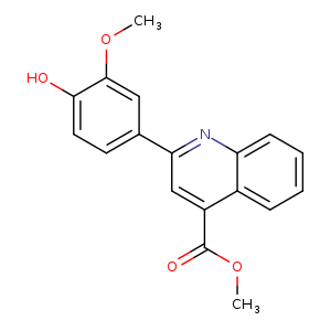 2-(4-HYDROXY-3-METHOXY-PHENYL)-QUINOLINE-4-CARBOXYLIC ACID METHYL ESTER