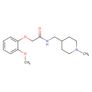 2-(2-methoxyphenoxy)-N-[(1-methylpiperidin-4-yl)methyl]acetamide