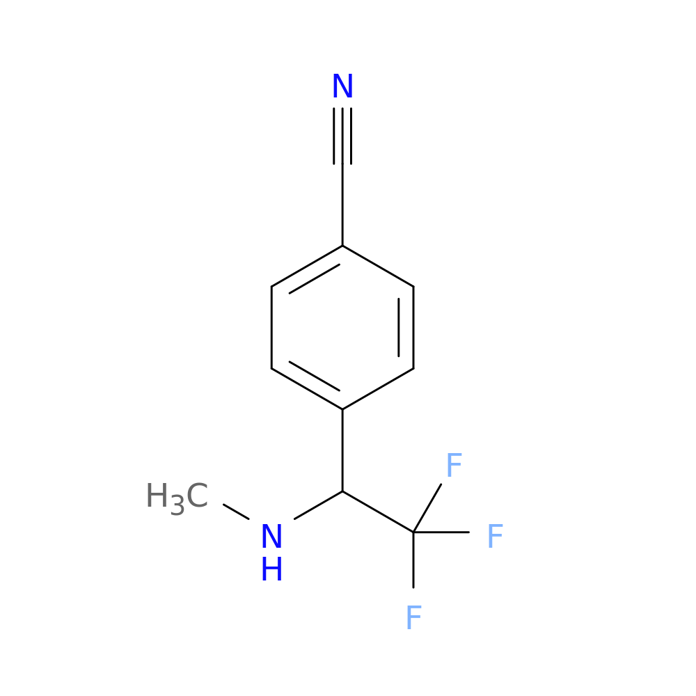 4-[2,2,2-trifluoro-1-(methylamino)ethyl]benzonitrile