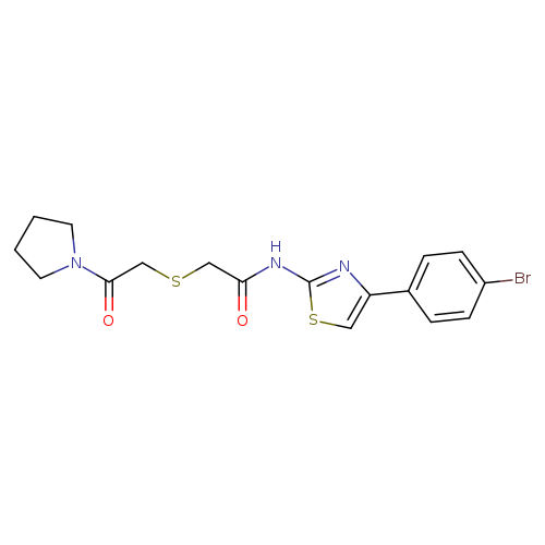 N-[4-(4-bromophenyl)-1,3-thiazol-2-yl]-2-{[2-oxo-2-(pyrrolidin-1-yl)ethyl]sulfanyl}acetamide