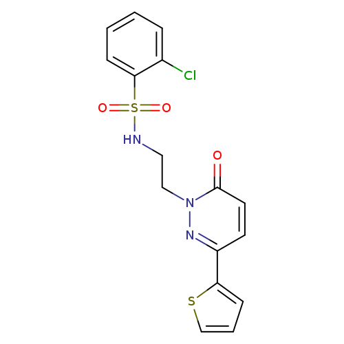 2-chloro-N-{2-[6-oxo-3-(thiophen-2-yl)-1,6-dihydropyridazin-1-yl]ethyl}benzene-1-sulfonamide