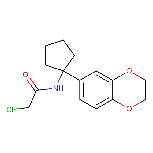 2-chloro-N-[1-(2,3-dihydro-1,4-benzodioxin-6-yl)cyclopentyl]acetamide