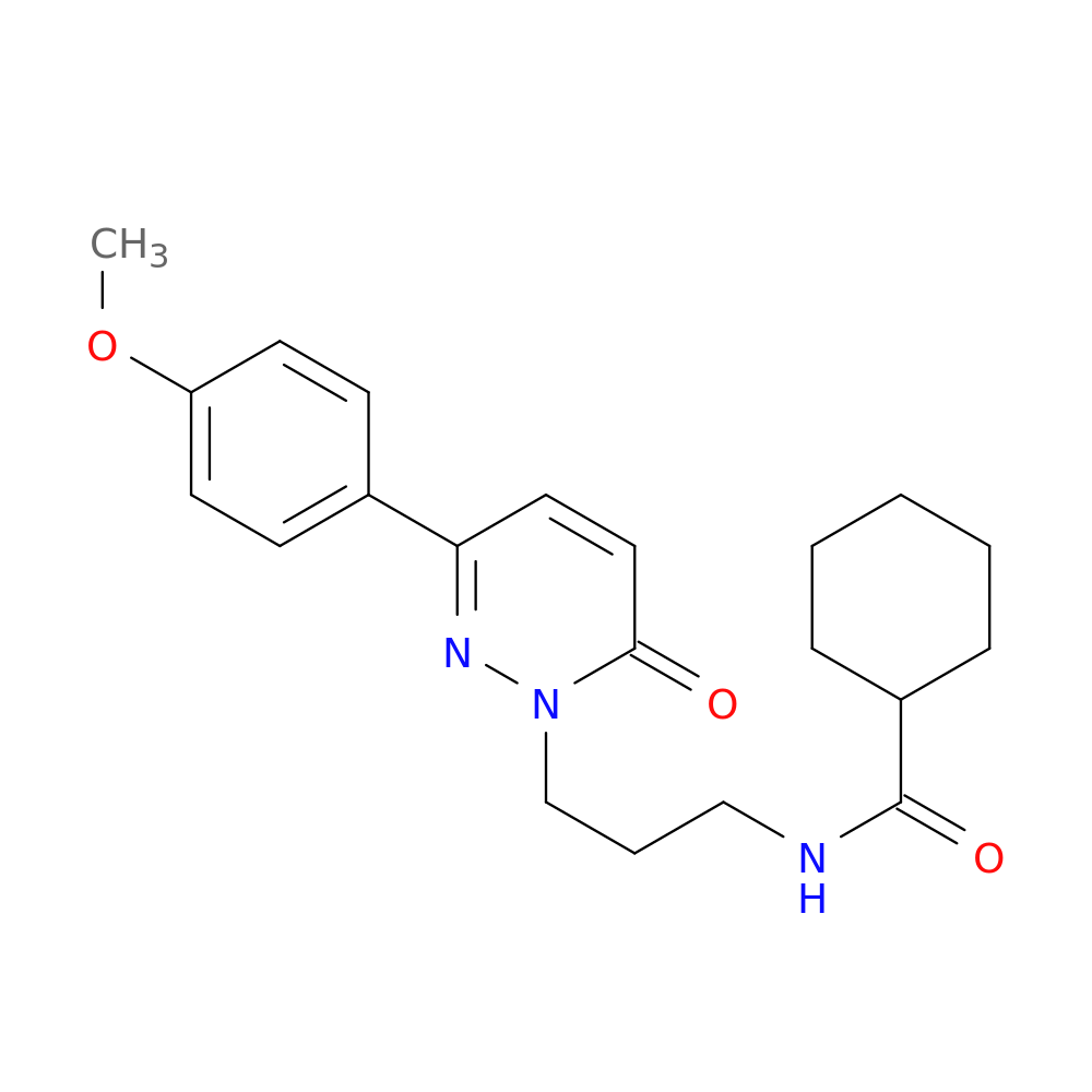 N-{3-[3-(4-methoxyphenyl)-6-oxo-1,6-dihydropyridazin-1-yl]propyl}cyclohexanecarboxamide