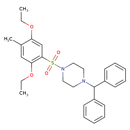 1-(2,5-diethoxy-4-methylbenzenesulfonyl)-4-(diphenylmethyl)piperazine