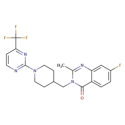 7-fluoro-2-methyl-3-({1-[4-(trifluoromethyl)pyrimidin-2-yl]piperidin-4-yl}methyl)-3,4-dihydroquinazolin-4-one
