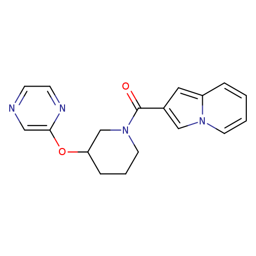 2-[3-(pyrazin-2-yloxy)piperidine-1-carbonyl]indolizine