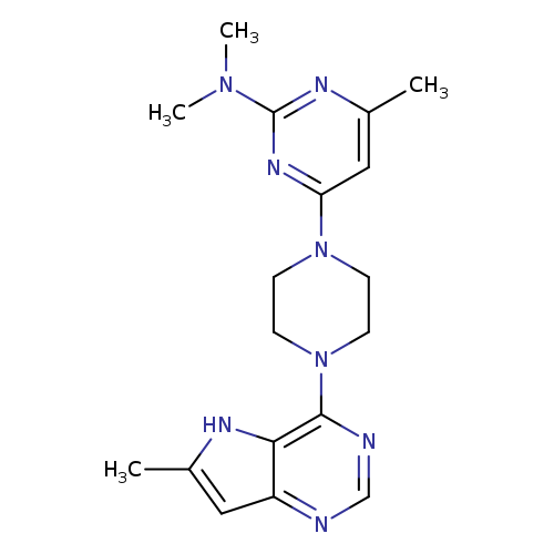 N,N,4-trimethyl-6-(4-{6-methyl-5H-pyrrolo[3,2-d]pyrimidin-4-yl}piperazin-1-yl)pyrimidin-2-amine