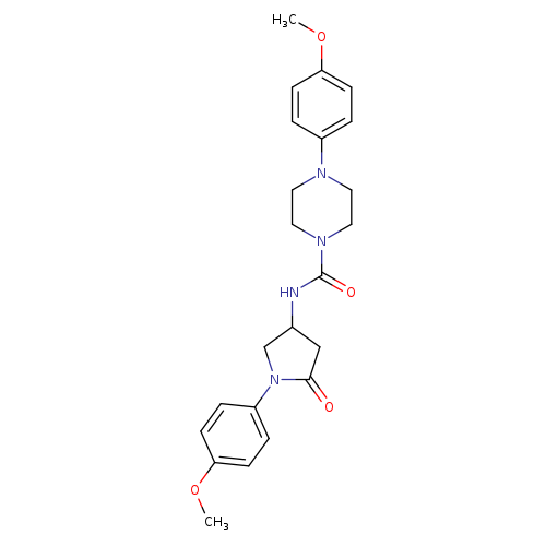 4-(4-methoxyphenyl)-N-[1-(4-methoxyphenyl)-5-oxopyrrolidin-3-yl]piperazine-1-carboxamide