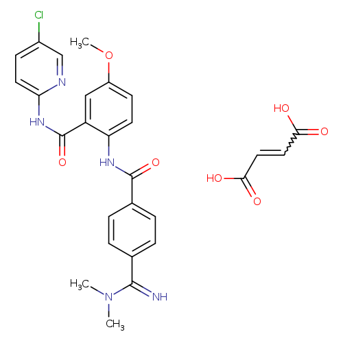 N-(5-Chloro-2-pyridinyl)-2-[[4-[(dimethylamino)iminomethyl]benzoyl]amino]-5-methoxybenzamide (2Z)-2-butenedioate (1