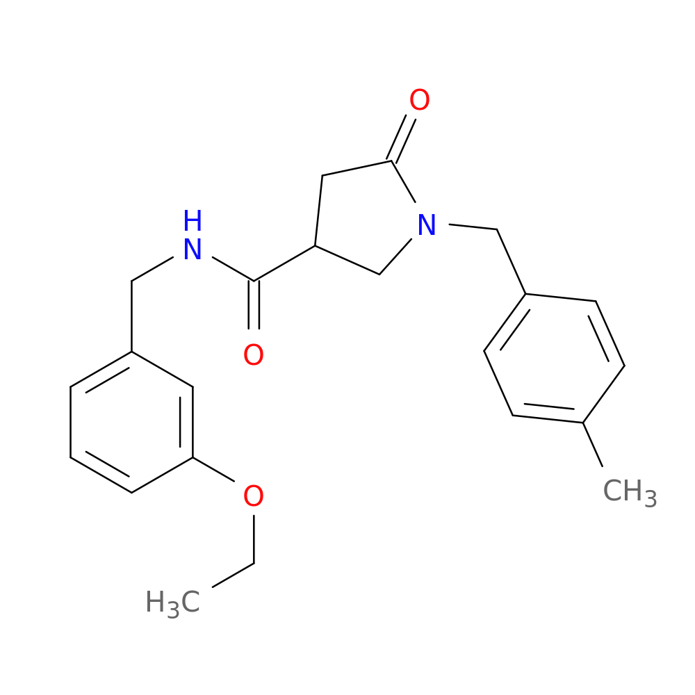 N-[(3-ethoxyphenyl)methyl]-1-[(4-methylphenyl)methyl]-5-oxopyrrolidine-3-carboxamide
