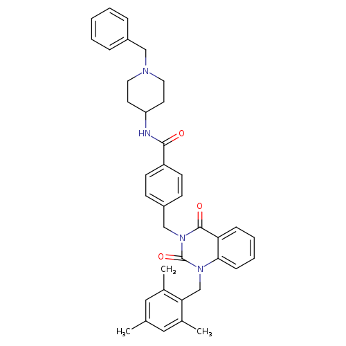 N-(1-benzylpiperidin-4-yl)-4-({2,4-dioxo-1-[(2,4,6-trimethylphenyl)methyl]-1,2,3,4-tetrahydroquinazolin-3-yl}methyl)benzamide