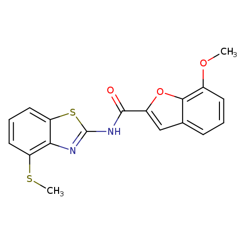 7-methoxy-N-[4-(methylsulfanyl)-1,3-benzothiazol-2-yl]-1-benzofuran-2-carboxamide