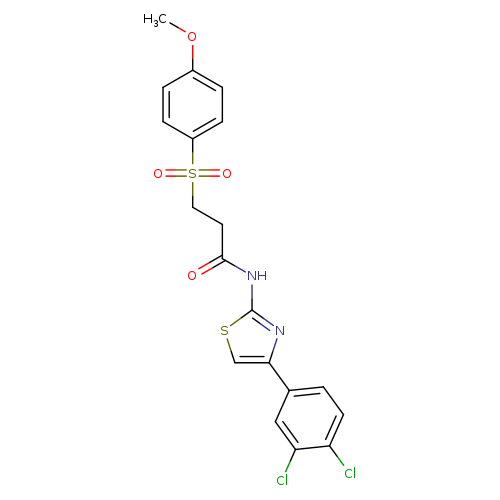 N-[4-(3,4-dichlorophenyl)-1,3-thiazol-2-yl]-3-(4-methoxybenzenesulfonyl)propanamide