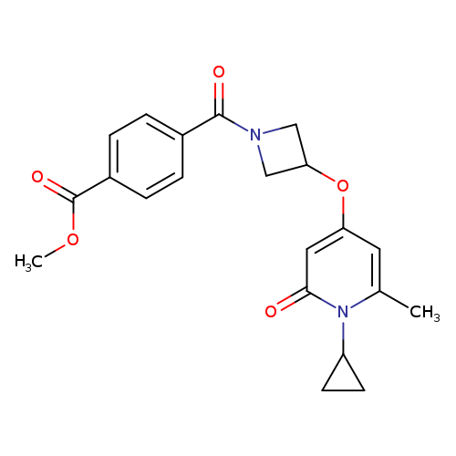 methyl 4-{3-[(1-cyclopropyl-6-methyl-2-oxo-1,2-dihydropyridin-4-yl)oxy]azetidine-1-carbonyl}benzoate