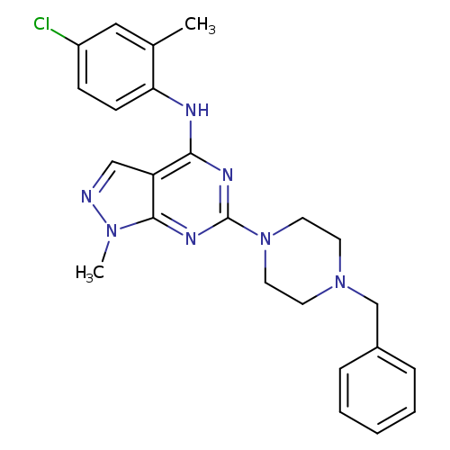 6-(4-benzylpiperazin-1-yl)-N-(4-chloro-2-methylphenyl)-1-methyl-1H-pyrazolo[3,4-d]pyrimidin-4-amine