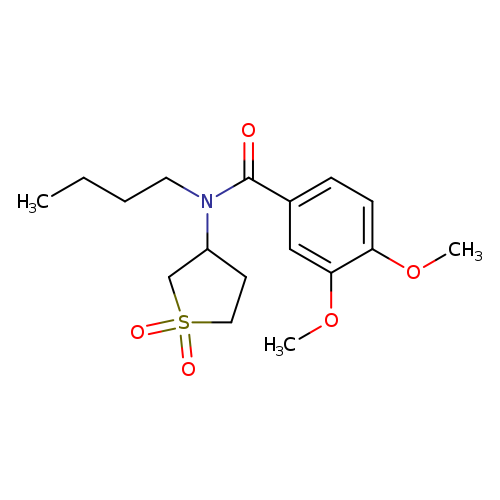 N-butyl-N-(1,1-dioxo-1lambda6-thiolan-3-yl)-3,4-dimethoxybenzamide