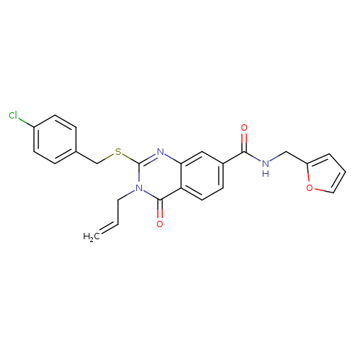 2-{[(4-chlorophenyl)methyl]sulfanyl}-N-[(furan-2-yl)methyl]-4-oxo-3-(prop-2-en-1-yl)-3,4-dihydroquinazoline-7-carboxamide