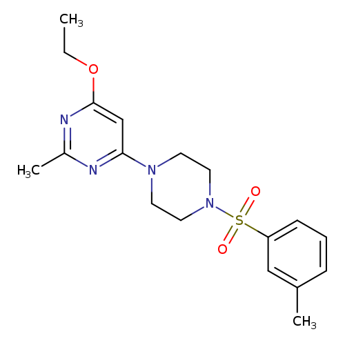 4-ethoxy-2-methyl-6-[4-(3-methylbenzenesulfonyl)piperazin-1-yl]pyrimidine