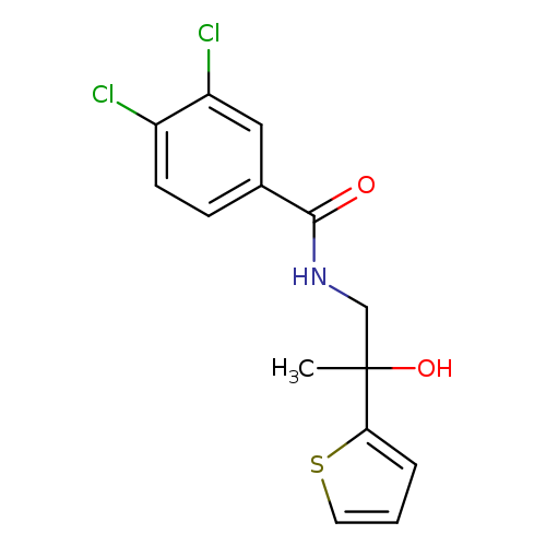 3,4-dichloro-N-[2-hydroxy-2-(thiophen-2-yl)propyl]benzamide