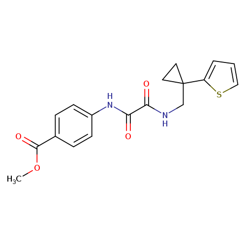 methyl 4-[({[1-(thiophen-2-yl)cyclopropyl]methyl}carbamoyl)formamido]benzoate