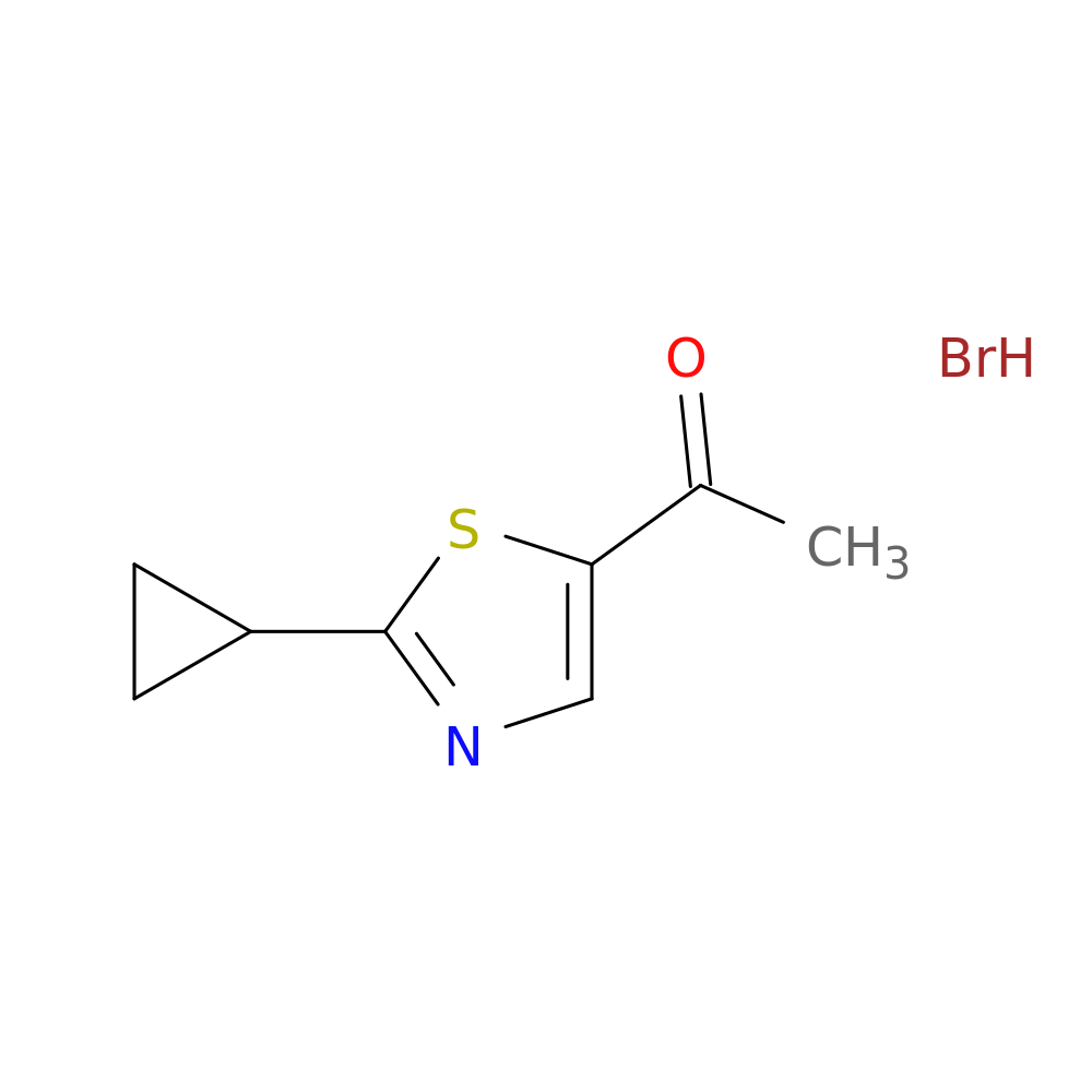 1-(2-cyclopropyl-1,3-thiazol-5-yl)ethan-1-one hydrobromide