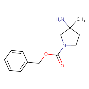 1-Pyrrolidinecarboxylic acid, 3-amino-3-methyl-, phenylmethyl ester