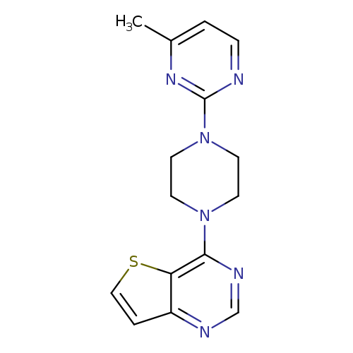 4-methyl-2-(4-{thieno[3,2-d]pyrimidin-4-yl}piperazin-1-yl)pyrimidine
