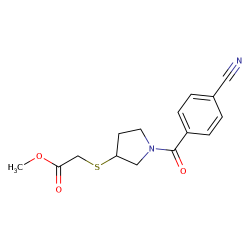 methyl 2-{[1-(4-cyanobenzoyl)pyrrolidin-3-yl]sulfanyl}acetate