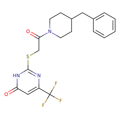 2-{[2-(4-benzylpiperidin-1-yl)-2-oxoethyl]sulfanyl}-6-(trifluoromethyl)-3,4-dihydropyrimidin-4-one