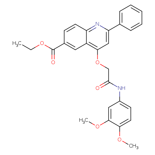 ethyl 4-{[(3,4-dimethoxyphenyl)carbamoyl]methoxy}-2-phenylquinoline-6-carboxylate