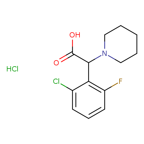 2-(2-chloro-6-fluorophenyl)-2-(piperidin-1-yl)acetic acid hydrochloride
