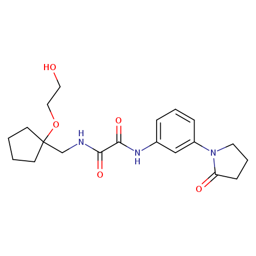 N-{[1-(2-hydroxyethoxy)cyclopentyl]methyl}-N'-[3-(2-oxopyrrolidin-1-yl)phenyl]ethanediamide