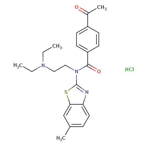 4-acetyl-N-[2-(diethylamino)ethyl]-N-(6-methyl-1,3-benzothiazol-2-yl)benzamide hydrochloride