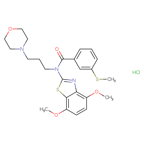 N-(4,7-dimethoxy-1,3-benzothiazol-2-yl)-3-(methylsulfanyl)-N-[3-(morpholin-4-yl)propyl]benzamide hydrochloride
