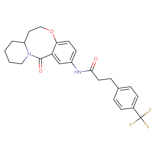 N-{2-oxo-9-oxa-1-azatricyclo[10.4.0.0^{3,8}]hexadeca-3,5,7-trien-5-yl}-3-[4-(trifluoromethyl)phenyl]propanamide