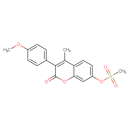 3-(4-methoxyphenyl)-4-methyl-2-oxo-2H-chromen-7-yl methanesulfonate