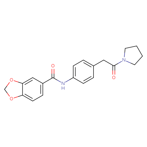 N-{4-[2-oxo-2-(pyrrolidin-1-yl)ethyl]phenyl}-2H-1,3-benzodioxole-5-carboxamide