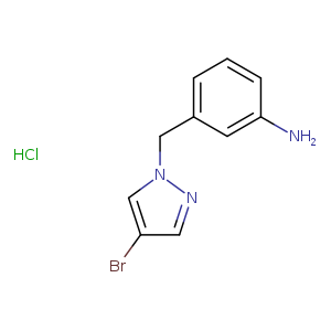 3-[(4-bromo-1H-pyrazol-1-yl)methyl]aniline hydrochloride