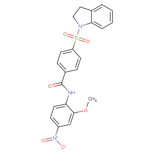 4-(2,3-dihydro-1H-indole-1-sulfonyl)-N-(2-methoxy-4-nitrophenyl)benzamide